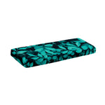 Turquoise Leaf Print Piano Keyboard Cover