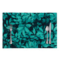 Turquoise Leaf Print Placemat