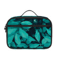 Turquoise Leaf Print Portable Lunch Bag
