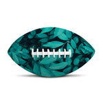 Turquoise Leaf Print Rugby Ball