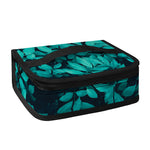 Turquoise Leaf Print Small Lunch Bag
