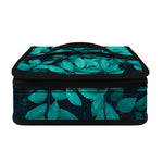 Turquoise Leaf Print Small Lunch Bag