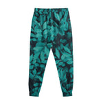 Turquoise Leaf Print Sweatpants