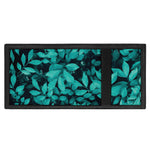 Turquoise Leaf Print Trifold Wallet