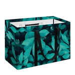 Turquoise Leaf Print Utility Tote Bag