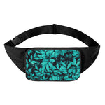 Turquoise Leaf Print Waist Bag