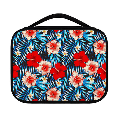 Turquoise Leaves Hibiscus Pattern Print Classic Bible Case