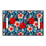 Turquoise Leaves Hibiscus Pattern Print Golf Cart Seat Cover