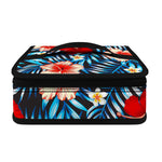 Turquoise Leaves Hibiscus Pattern Print Small Lunch Bag