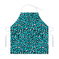 Turquoise Leopard Print Adjustable Apron
