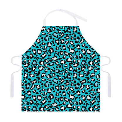 Turquoise Leopard Print Adjustable Apron