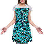 Turquoise Leopard Print Adjustable Apron