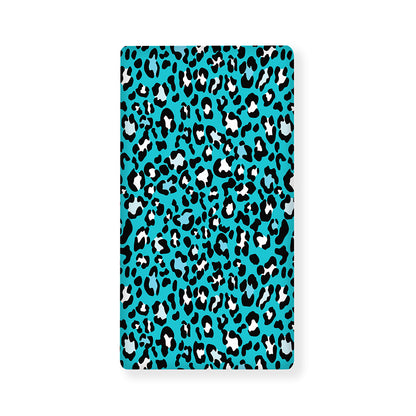 Turquoise Leopard Print Baby Crib Sheet