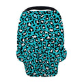 Turquoise Leopard Print Baby Seat Cover