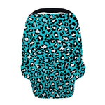 Turquoise Leopard Print Baby Seat Cover