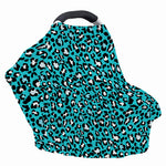 Turquoise Leopard Print Baby Seat Cover