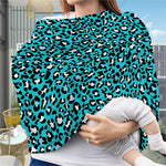Turquoise Leopard Print Baby Seat Cover