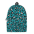 Turquoise Leopard Print School Backpack