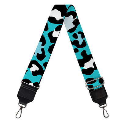 Turquoise Leopard Print Bag Strap