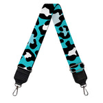 Turquoise Leopard Print Bag Strap
