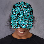 Turquoise Leopard Print Baseball Cap