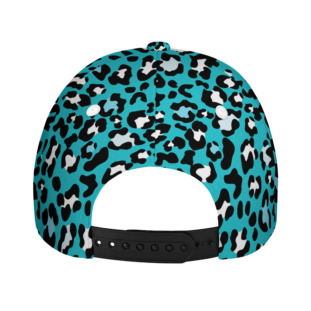 Turquoise Leopard Print Baseball Cap