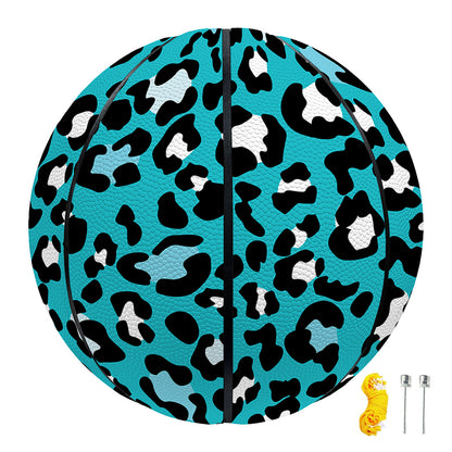 Turquoise Leopard Print Basketball