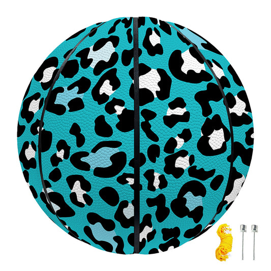 Turquoise Leopard Print Basketball