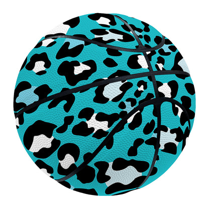 Turquoise Leopard Print Basketball