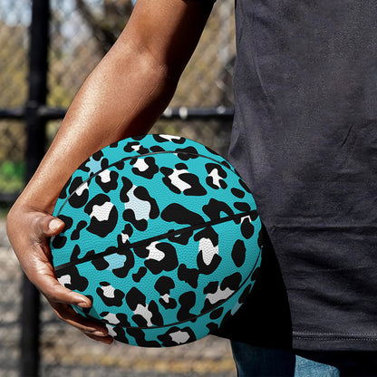 Turquoise Leopard Print Basketball