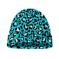 Turquoise Leopard Print Beanie