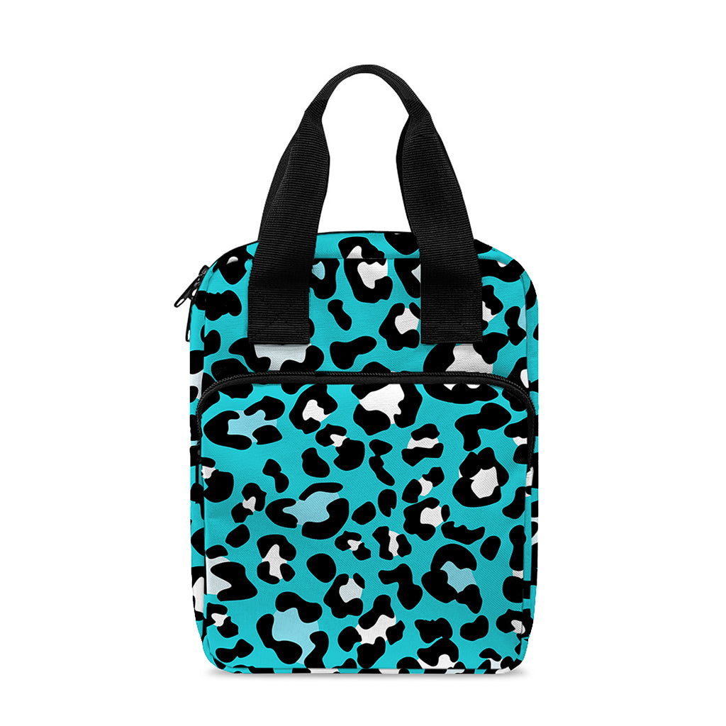 Turquoise Leopard Print Bible Tote Bag
