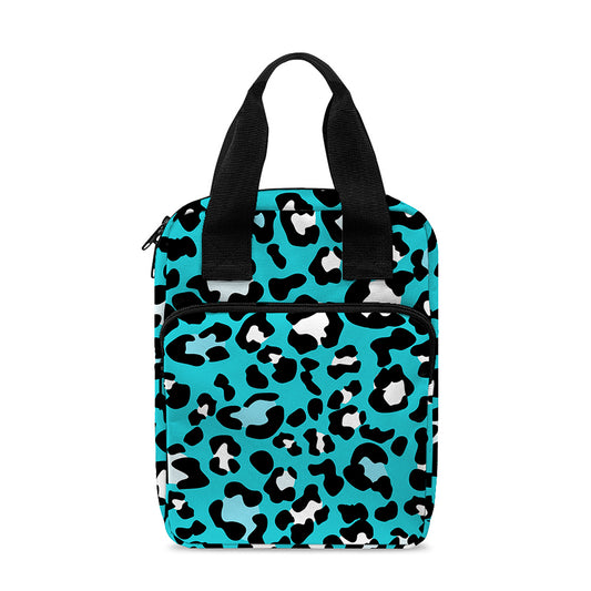 Turquoise Leopard Print Bible Tote Bag