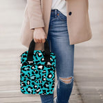 Turquoise Leopard Print Bible Tote Bag