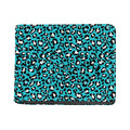 Turquoise Leopard Print Bifold Wallet