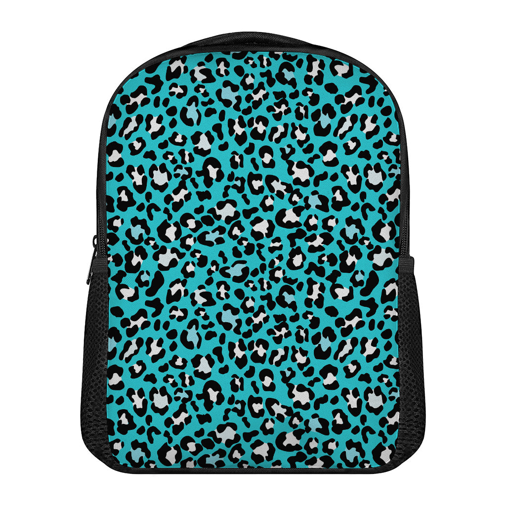 Turquoise Leopard Print Casual Backpack