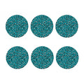 Turquoise Leopard Print Coaster Set