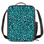 Turquoise Leopard Print Crossbody Lunch Bag