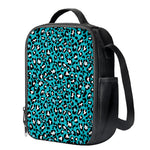 Turquoise Leopard Print Crossbody Lunch Bag