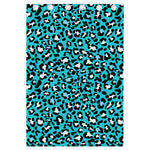 Turquoise Leopard Print Curtain