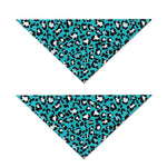 Turquoise Leopard Print Dog Bandana