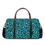 Turquoise Leopard Print Duffle Bag