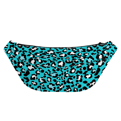 Turquoise Leopard Print Fanny Pack