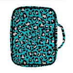 Turquoise Leopard Print Front Pocket Bible Bag
