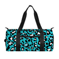 Turquoise Leopard Print Gym Bag