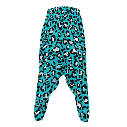 Turquoise Leopard Print Hammer Pants