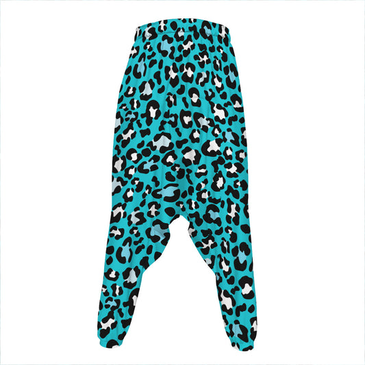 Turquoise Leopard Print Hammer Pants