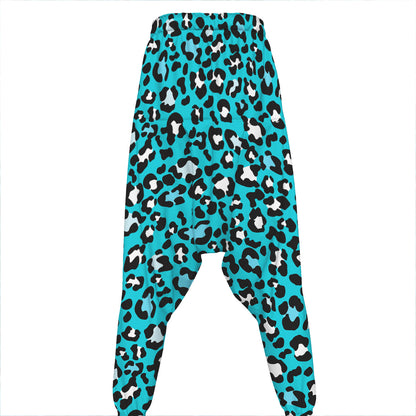 Turquoise Leopard Print Hammer Pants