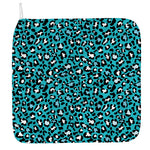 Turquoise Leopard Print Hand Towel