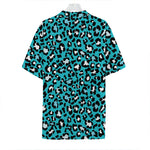 Turquoise Leopard Print Hawaiian Shirt